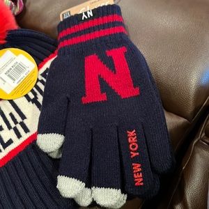 NY gloves navy blue